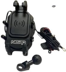 NERO - ( ŞARJLI W-707 ) AYNA BAĞLANTILI TELEFON TUTUCU (TİTREŞİM MODÜLLÜ)