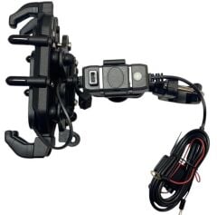 NERO - ( ŞARJLI W-707 ) AYNA BAĞLANTILI TELEFON TUTUCU (TİTREŞİM MODÜLLÜ)