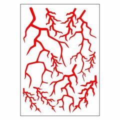 A4 STİCKER 129 TEK PAKET ÇOKLU STİCKER ŞİMŞEK KIRMIZI