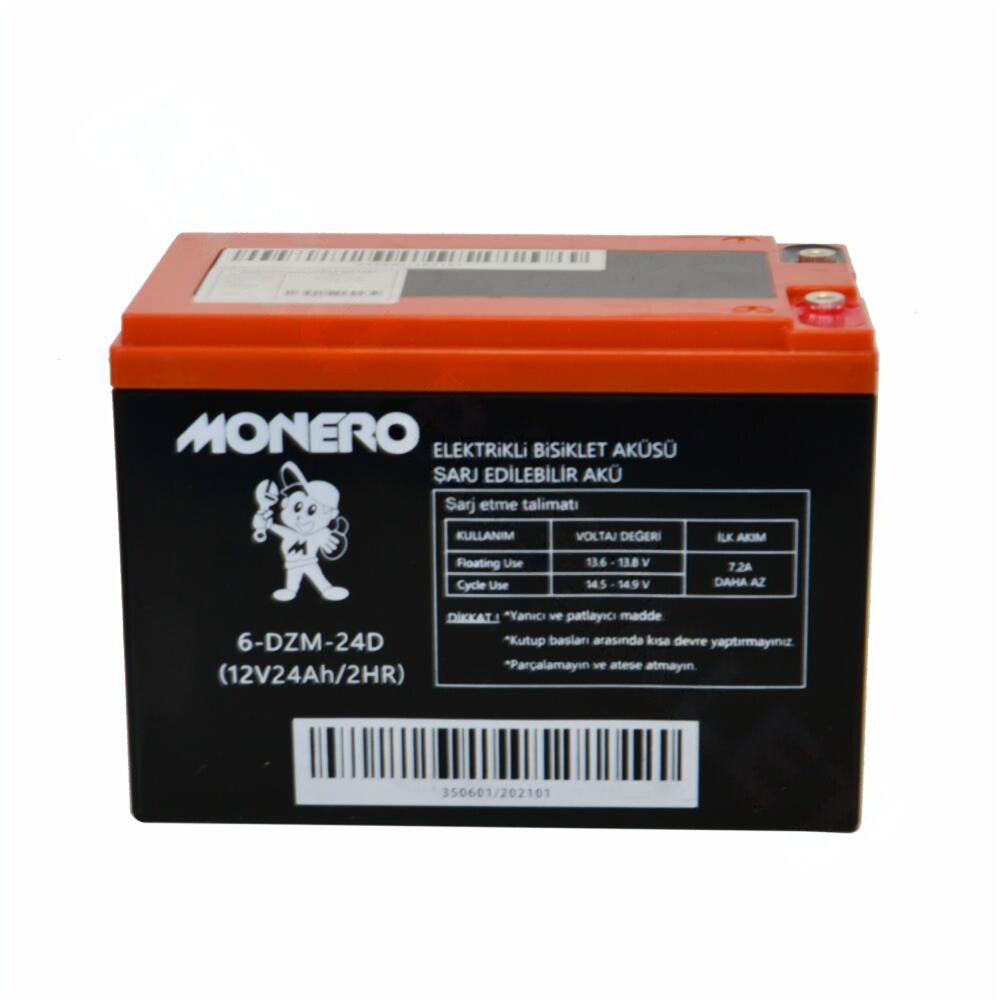12V-24 AMPER [YATIK] [185*105*130 mm] E-BIKE AKÜ - MONERO
