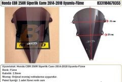 Honda CBR 250R Füme (2014-18) Siperlik Camı