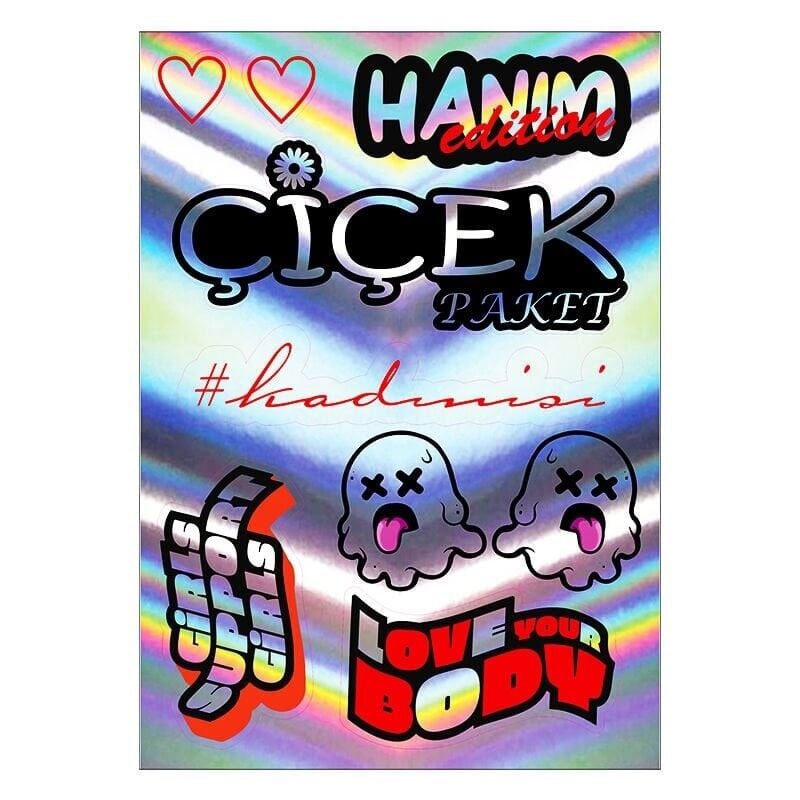 A5 HOLOGRAM STİCKER 086 TEK PAKET ÇOKLU STİCKER