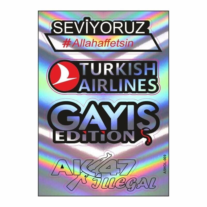 A5 HOLOGRAM STİCKER 079 TEK PAKET ÇOKLU STİCKER