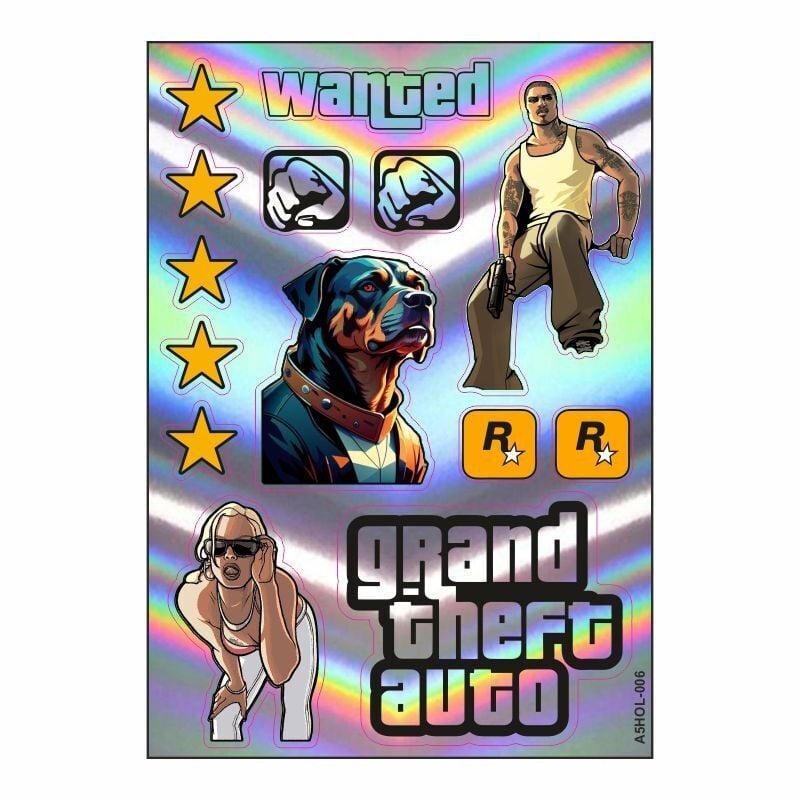 A5 HOLOGRAM STİCKER 076 TEK PAKET ÇOKLU STİCKER