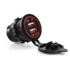 Knmaster Evrensel Marin Tipi Kırmızı Ledli Çift Usb Ve Tek Hızlı Şarjlı Soket