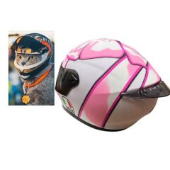 KEDİ KASKI PEMBE AGV