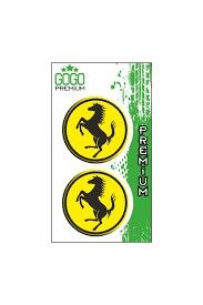 FERRARİ LOGO SARI (5X5 CM) İKİLİ DAMLA ETİKET